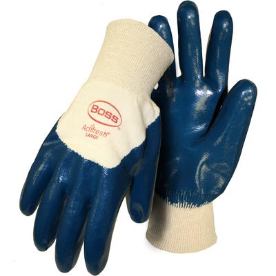 Protective Industrial Products 1UH7062 Nitrile Dipped Glove with Jersey Liner and Smooth Finish on Palm, Fingers & Knuckles - Knitwrist