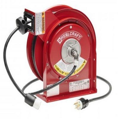 L 4545 123 3A – 12/3 45 ft. Premium Duty Single Receptacle Power Cord Reel