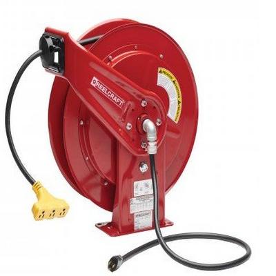 L 70100 123 9 – 12/3 100 ft. Heavy Duty Triple Outlet Power Cord Reel