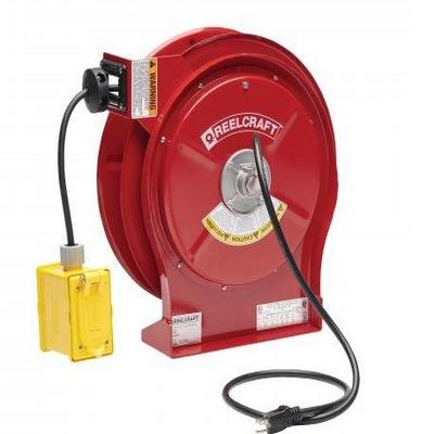 L 5550 123 7  – 12/3 50 ft. Premium Duty Duplex Outlet Box w/ GFCI Power Cord Reel