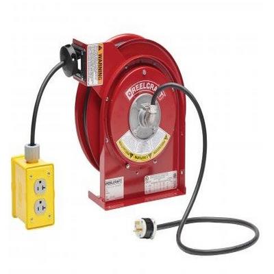 L 4525 123 7Q – 12/3 25 ft. Premium Duty Quad Box Outlet Power Cord Reel