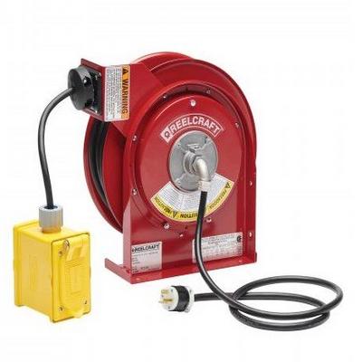 L 4545 123 7B – 12/3 45 ft. Premium Duty Duplex Outlet Box Power Cord Reel