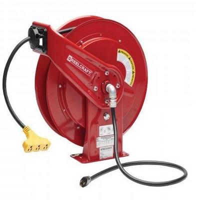 L 70075 123 9 – 12/3 75 ft. Heavy Duty Triple Outlet Power Cord Reel