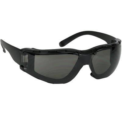 Protective Industrial Products 250-00-F021 Rimless Safety Glasses with Black Temple, Gray Lens, Foam Padding and Anti-Scratch / Anti-Fog Coating