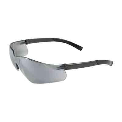 Protective Industrial Products 250-06-0005 Rimless Safety Glasses with Black Temple, Silver Mirror Lens and Anti-Scratch Coating