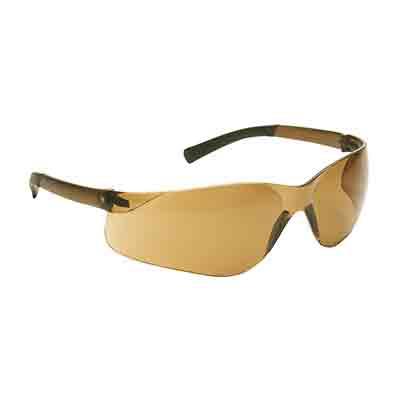 Protective Industrial Products 250-06-5504 Rimless Safety Glasses with Dark Brown Temple, Dark Brown Lens and Anti-Scratch Coating