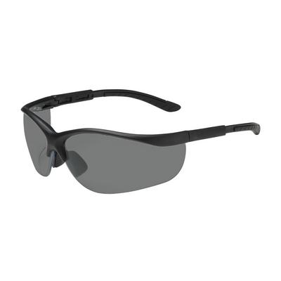 Protective Industrial Products 250-21-0401 Semi-Rimless Safety Glasses with Black Frame, Gray Lens and Anti-Scratch Coating