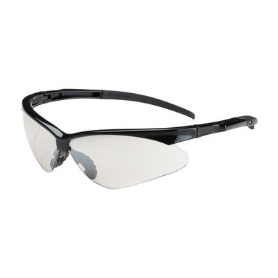 Protective Industrial Products 250-28-0000 Semi-Rimless Safety Glasses with Black Frame, Clear Lens and Anti-Scratch Coating
