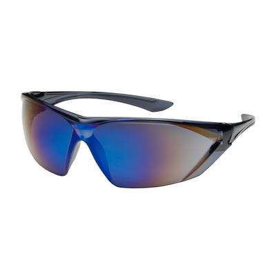Protective Industrial Products 250-31-0026 Rimless Safety Glasses with Translucent Gray Temple, Blue Mirror Lens and Anti-Scratch / Anti-Fog Coating