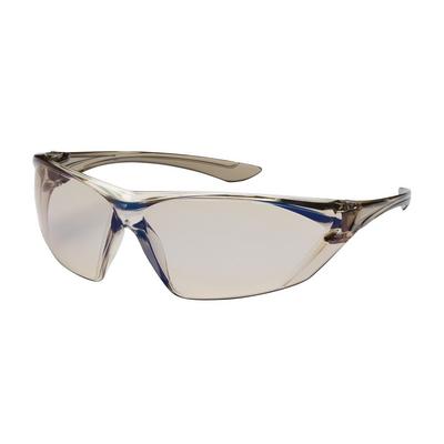 Protective Industrial Products 250-31-0226 Rimless Safety Glasses with Translucent Brown Temple, I/O Blue Lens and Anti-Scratch / Anti-Fog Coating