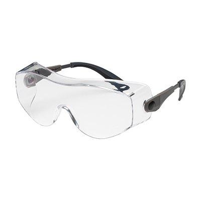 Protective Industrial Products 250-98-0080 OTG Rimless Safety Glasses with Black / Gray Temple and Clear Lens