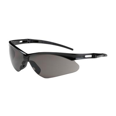 Protective Industrial Products 250-AN-10112 Semi-Rimless Safety Glasses with Black Frame, Gray Lens and Anti-Scratch Coating