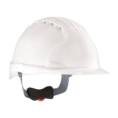 Protective Industrial Products 280-EV6151V Standard Brim, Vented Hard Hat with HDPE Shell, 6-Point Polyester Suspension and Wheel Ratchet Adjustment