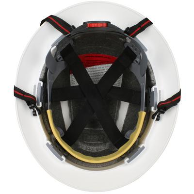 Protective Industrial Products 280-EV6161-CH Full Brim Safety Helmet with HDPE Shell, 4-Point Chinstrap, 6-Point Suspension and Wheel Ratchet Adjustment