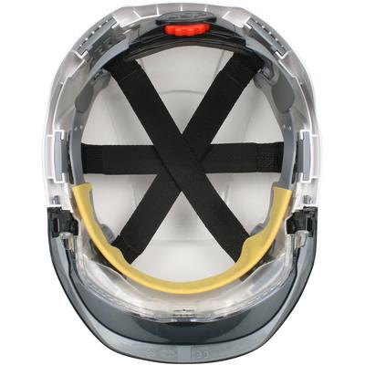 Protective Industrial Products 280-EVLV Type I, Vented Industrial Safety Helmet with Lightweight ABS Shell, Integrated ANSI Z87.1 Eye Protection, 6-Point Polyester Suspension and Wheel Ratchet Adjustment