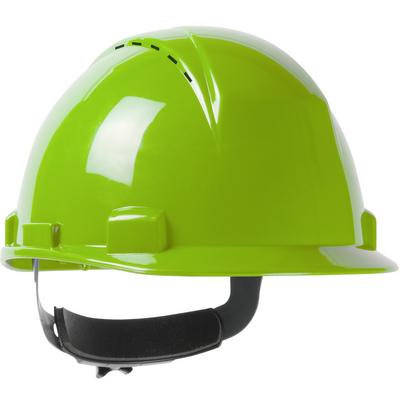 Protective Industrial Products 280-HP1141RSPV Short Brim, Vented, Cap Style Hard Hat with HDPE Shell, 4-Point Textile Suspension and Wheel Ratchet Adjustment