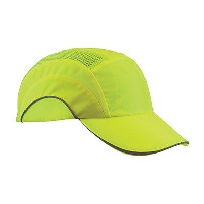 Protective Industrial Products 282-ABR170-LY Hi-Vis Baseball Style Bump Cap with HDPE Protective Liner and Adjustable Back