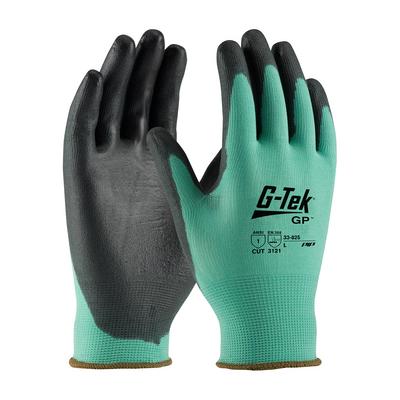 Protective Industrial Products 33-825 Medium Weight Seamless Knit Nylon Glove with Polyurethane Coated Flat Grip on Palm & Fingers
