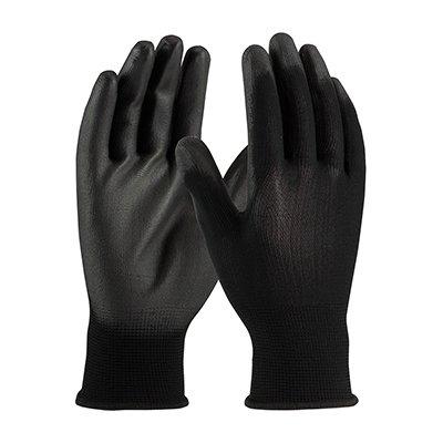 Protective Industrial Products 33-B115 Seamless Knit Polyester Glove with Polyurethane Coated Flat Grip on Palm & Fingers