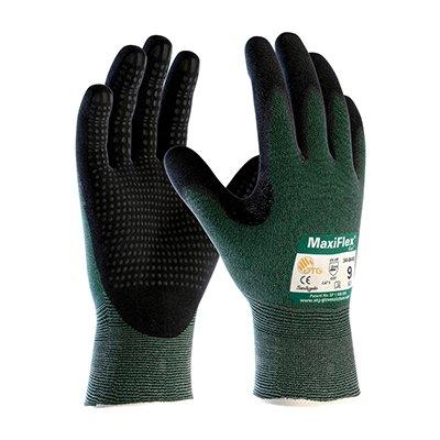 Protective Industrial Products 34-8443 Seamless Knit Engineered Yarn Glove with Premium Nitrile Coated MicroFoam Grip on Palm & Fingers - Micro Dot Palm