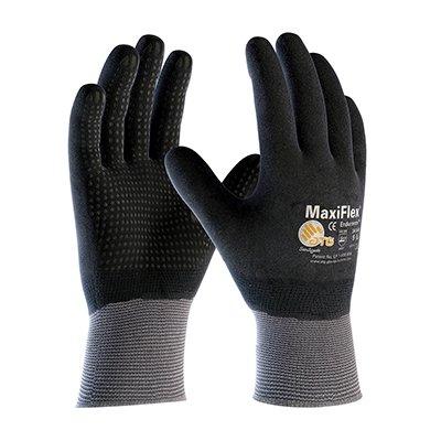 Protective Industrial Products 34-846 Seamless Knit Nylon Glove with Nitrile Coated MicroFoam Grip on Full Hand - Micro Dot Palm