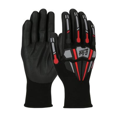 Protective Industrial Products 34-MP150 Seamless Knit Nylon Glove with Impact Protection and Nitrile Coated Foam Grip on Palm & Fingers