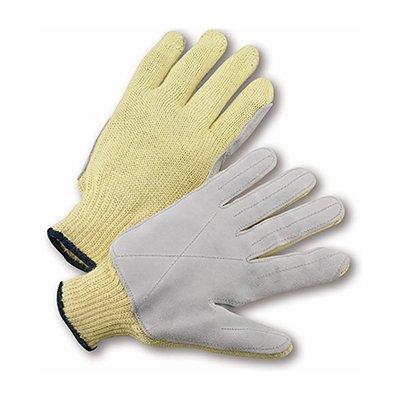 Protective Industrial Products 35KJYD Seamless Knit Aramid Glove with Split Cowhide Leather Palm