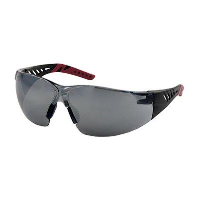 Protective Industrial Products 250-36-0025 Rimless Safety Glasses with Black / Burgundy Temples, Silver Mirror Lens and Anti-Scratch / Anti-Fog Coating