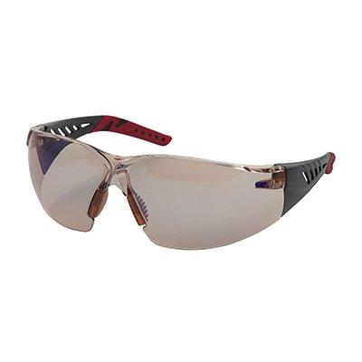 Protective Industrial Products 250-36-0226 Rimless Safety Glasses with Black / Burgundy Temples, I/O Blue Lens and Anti-Scratch / Anti-Fog Coating