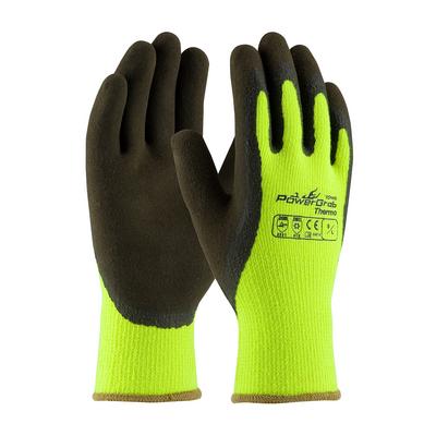 Protective Industrial Products 41-1405 Hi-Vis Seamless Knit Acrylic Terry Glove with Latex MicroFinish Grip on Palm & Fingers