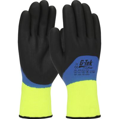 Protective Industrial Products 41-1415 Seamless Knit PolyKor® Blend Glove with Acrylic Liner and Double-Dipped Nitrile Foam Grip on Full Hand