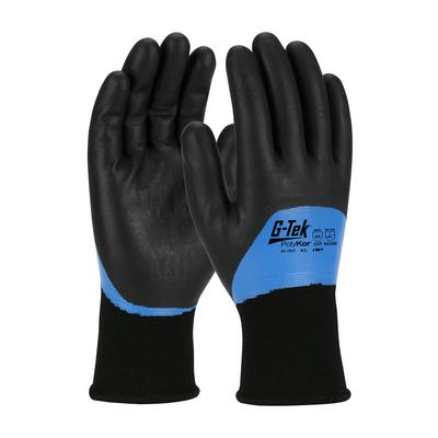 Protective Industrial Products 41-1417 Seamless Knit PolyKor® Blend Glove with Acrylic Liner and Double-Dipped Nitrile Foam Grip on Full Hand
