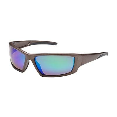Protective Industrial Products 250-47-1008 Full Frame Safety Glasses with Brown Frame, Green Mirror Plus Lens and Anti-Scratch / Anti-Reflective Coating