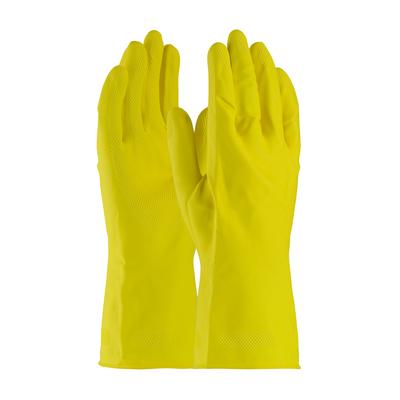 Protective Industrial Products 48-L212Y Unsupported Latex, Industrial Flock Lined with Raised Diamond Grip - 21 Mil