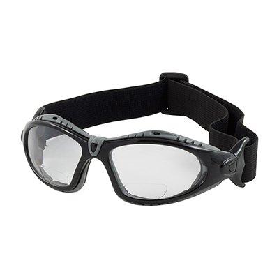 Protective Industrial Products 250-51-0030 Full Frame Safety Readers with Black Frame, Foam Padding, Clear Lens and Anti-Scratch / Anti-Fog Coating - +3.00 Diopter