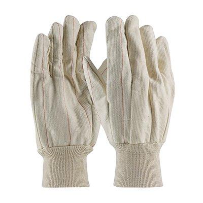 Protective Industrial Products 92-918G Cotton Canvas Double Palm Glove with Nap-in Finish - Gauntlet Cuff