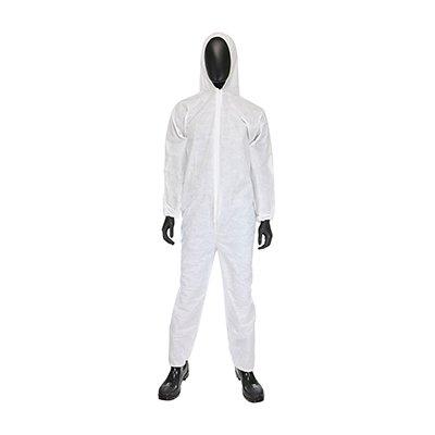 Protective Industrial Products C3856 SMS Coverall with Hood Elastic Wrist & Ankle