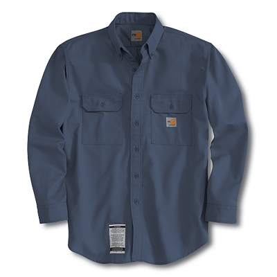 Carhartt FRS160 men’s flame-resistant twill shirt with pocket flap