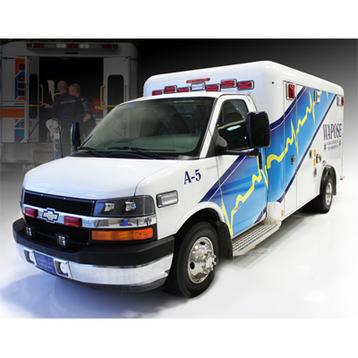 Crestline Coach FleetMax Type III ambulance