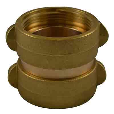 South park corporation DF4420AB DF44, 4.5 National Standard Thread (NST) X 3 National Standard Thread (NST) Double Female Adapter Brass