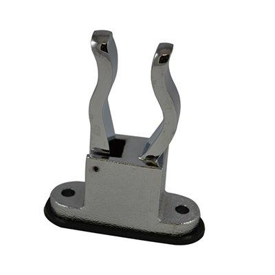 South park corporation FBP5801C FBP58, Pike Pole Bracket Flat Base Mount Brass Chrome Plated fits 1.5 inch Outside Diameter Pole
