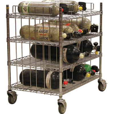 Groves MBR-36 six shelf levels mobile bottle cart
