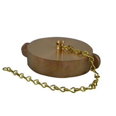 South park corporation HCC2805AB HCC28, 1.5 National Pipe Straight Thread (NPSH) Cap WITH CHAIN Brass, Rockerlug Tested to 500 psi