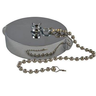 South park corporation HCC2810MC HCC28, 3 Customer Thread Female Cap Brass Chrome Plated with Chain, Rockerlug Tested to 500 psi