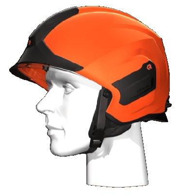 Rosenbauer 157301 Light-weight HEROS-titan High-visibility Red Firefighting Helmet