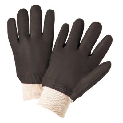 Protective Industrial Products J1007RF PVC Dipped Glove with Jersey Liner and Rough Finish - Knitwrist