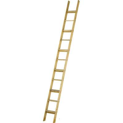 JUST Leitern AG 36-009 wooden stair leaning ladder