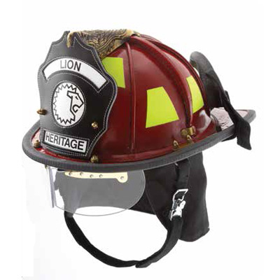 Lion Apparel American Heritage traditional-style leather firefighter helmet