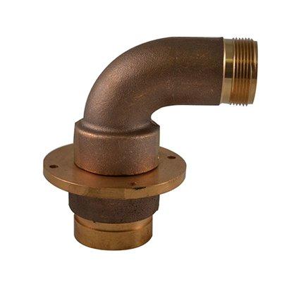 South park corporation MDE77F22AB MDE77F, 2 National Pipe Thread (NPT) F Free Swivel X 1.5 National Standard Thread (NST) Male with 4 Hole Flange, Brass