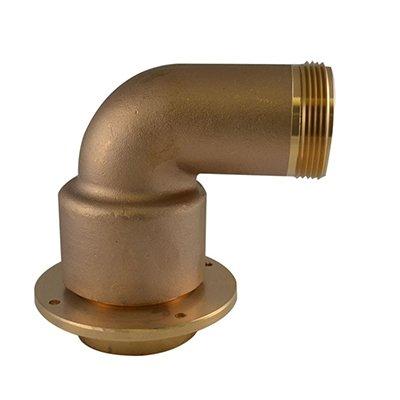 South park corporation MDE77F25AB MDE77F, 2.5 National Pipe Thread (NPT) Female Free Swivel X 2.5 National Standard Thread (NST) Male with 4 Hole Flange, Brass